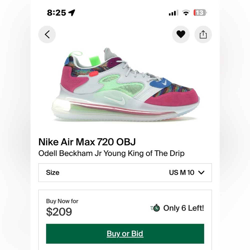 Nike Air Max 720 OBJ ‘Young King Of The Drip’ Mens